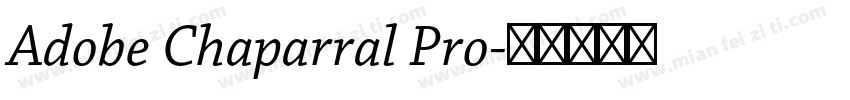 Adobe Chaparral Pro字体转换